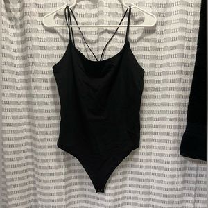 Abercrombie black bodysuit, thong style
